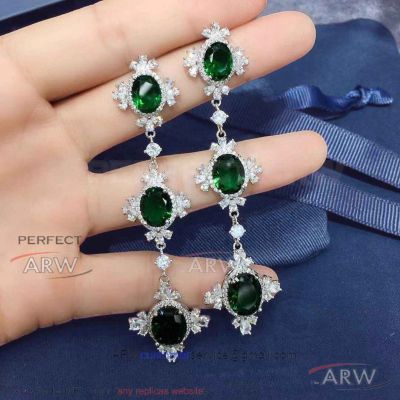 AAA Copy Chopard Emerald Drop Earrings